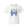 thumbnail image 1 of Inktastic Thyroid Cancer Awareness with Butterfly Ribbon Words Youth T-Shirt, 1 of 5