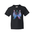 thumbnail image 1 of Inktastic Thyroid Cancer Awareness with Butterfly Ribbon Words Youth T-Shirt, 1 of 5