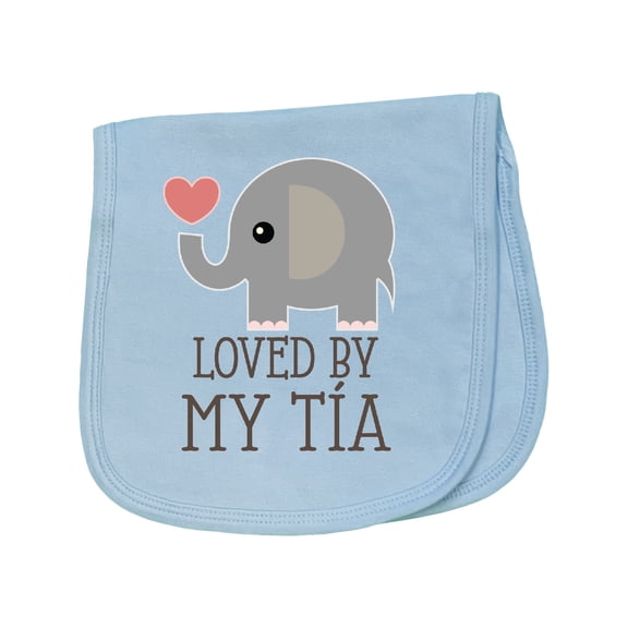 Inktastic Tia Loves Me Baby Elephant Baby Burp Cloth