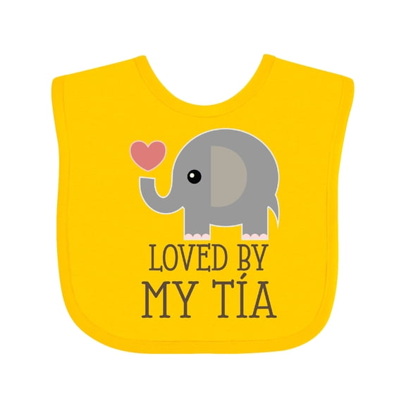 Inktastic Tia Loves Me Baby Elephant Boys or Girls Baby Bib