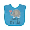 thumbnail image 1 of Inktastic Tia Loves Me Baby Elephant Boys or Girls Baby Bib, 1 of 4