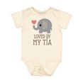thumbnail image 1 of Inktastic Tia Loves Me Baby Elephant Boys or Girls Baby Bodysuit, 1 of 5