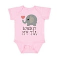thumbnail image 1 of Inktastic Tia Loves Me Baby Elephant Boys or Girls Baby Bodysuit, 1 of 5