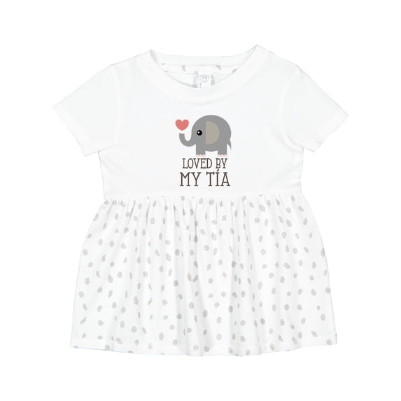 Inktastic Tia Loves Me Baby Elephant Girls Baby Dress