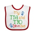 thumbnail image 1 of Inktastic Tia and Tio Love Me Boys or Girls Baby Bib, 1 of 4