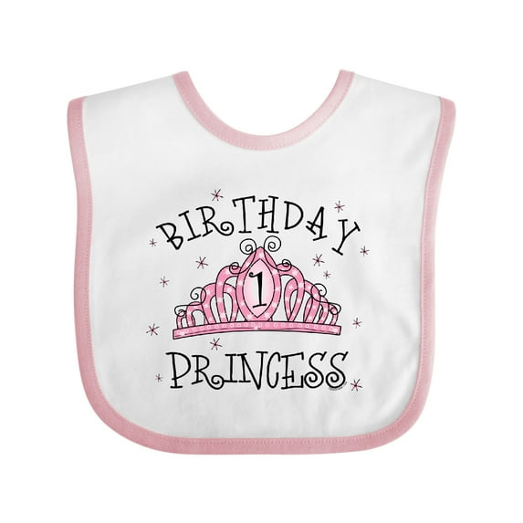Inktastic Tiara 1st Birthday Princess Girls Baby Bib