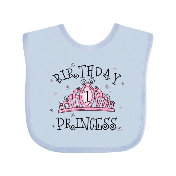 Inktastic Tiara 1st Birthday Princess Girls Baby Bib