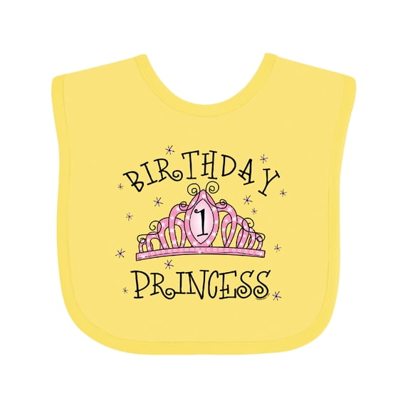 Inktastic Tiara 1st Birthday Princess Girls Baby Bib