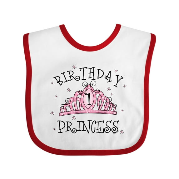 Inktastic Tiara 1st Birthday Princess Girls Baby Bib
