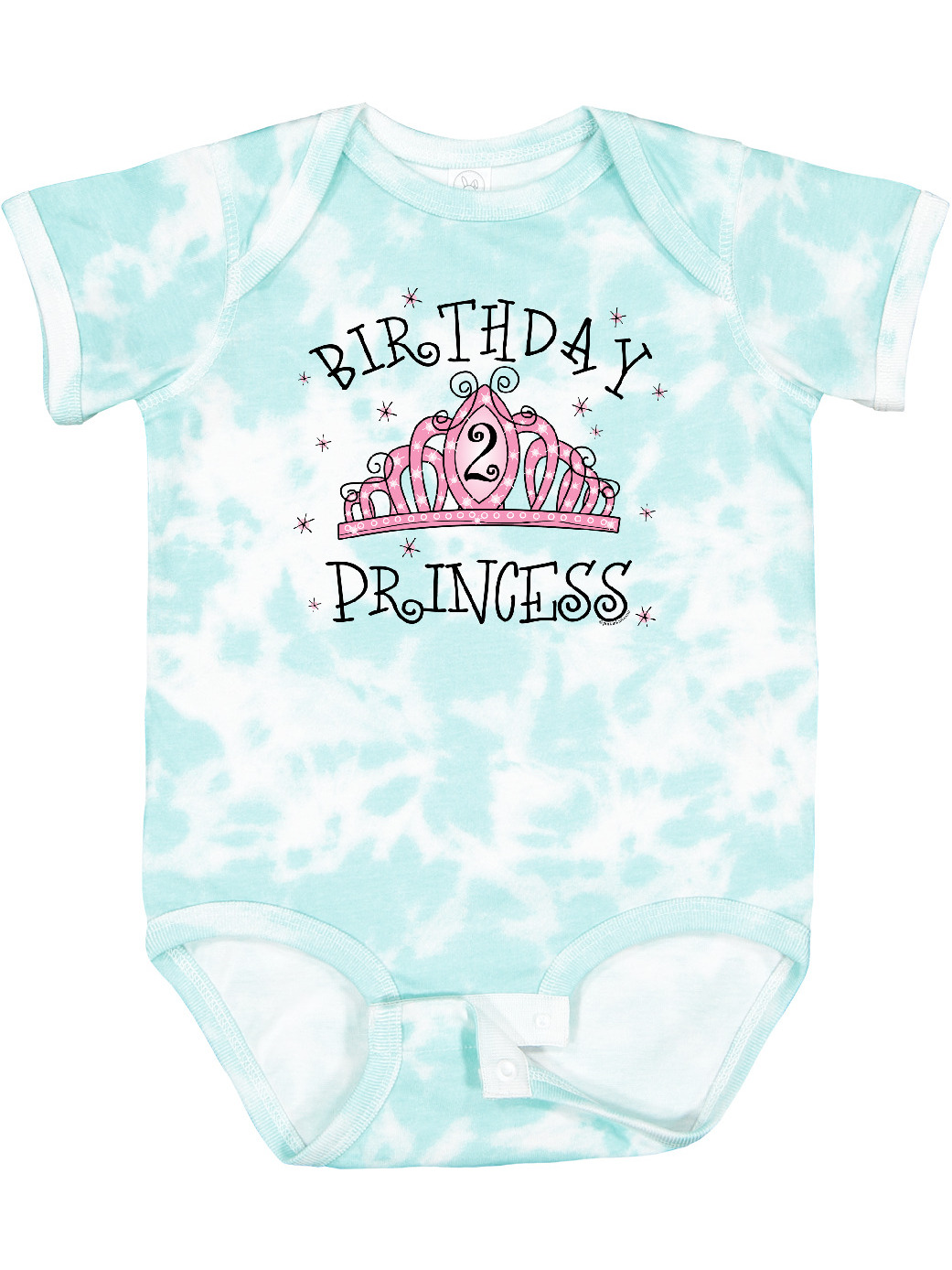 Inktastic "1st Birthday Princess" Baby Bib With Tiara Design - Pink & Sparkly