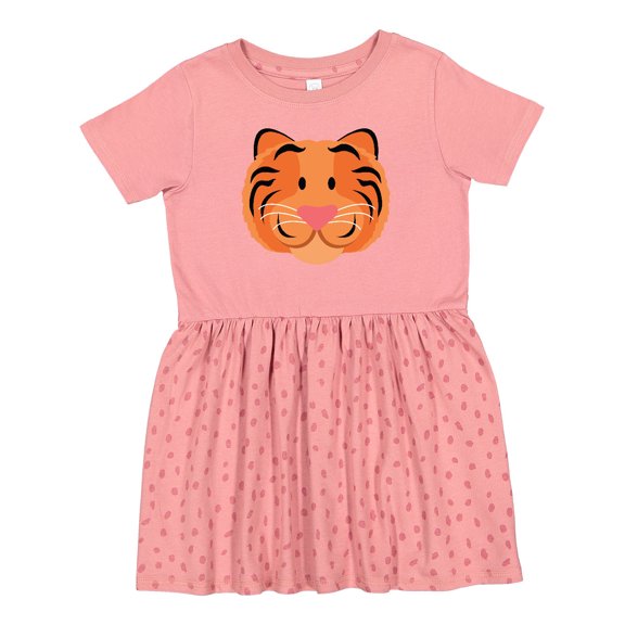 Inktastic Tiger Face Girls Toddler Dress