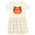 thumbnail image 1 of Inktastic Tiger Face Girls Toddler Dress, 1 of 5