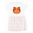 thumbnail image 1 of Inktastic Tiger Face Girls Toddler Dress, 1 of 5