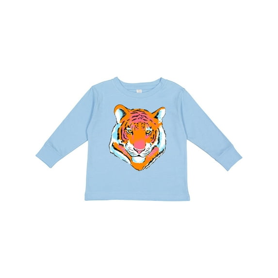 Inktastic Tiger Head Boys or Girls Long Sleeve Toddler T-Shirt