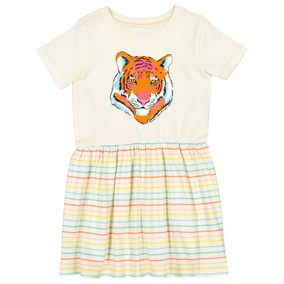 Inktastic Tiger Head Girls Toddler Dress