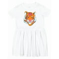 thumbnail image 1 of Inktastic Tiger Head Girls Toddler Dress, 1 of 5