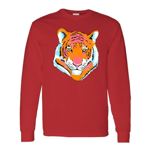Inktastic Tiger Head Long Sleeve T-Shirt