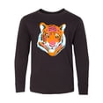 thumbnail image 1 of Inktastic Tiger Head Long Sleeve Youth T-Shirt, 1 of 5