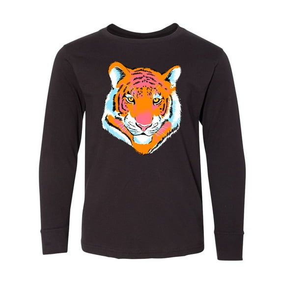 Inktastic Tiger Head Long Sleeve Youth T-Shirt