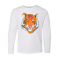 thumbnail image 1 of Inktastic Tiger Head Long Sleeve Youth T-Shirt, 1 of 5