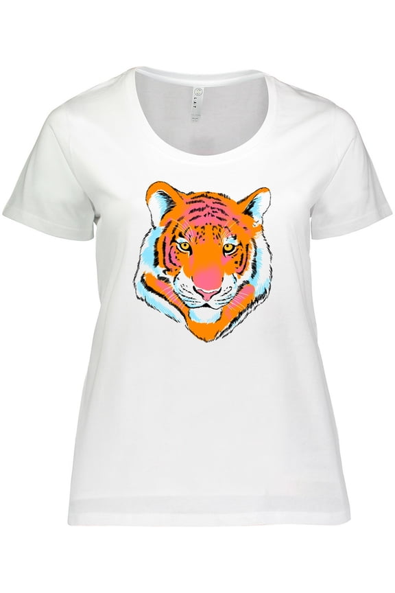 Tiger Head Women's Plus Size T-Shirt