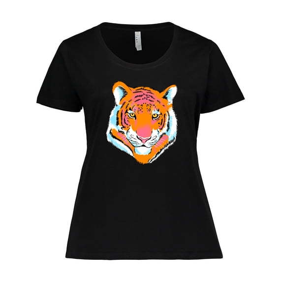Inktastic Tiger Head Women's Plus Size T-Shirt