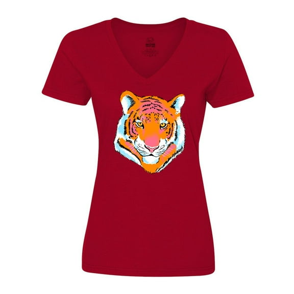 Inktastic Tiger Head Women's V-Neck T-Shirt