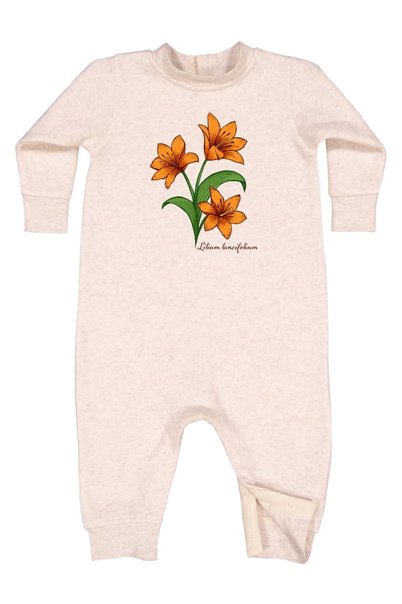 Tiger Lilies Baby Fleece Romper