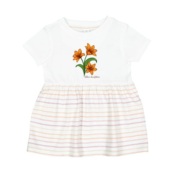 Inktastic Tiger Lilies Girls Baby Dress