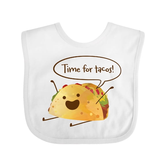 Inktastic Time for Tacos Boys or Girls Baby Bib