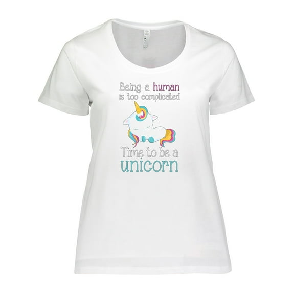 Inktastic Time to Be a Unicorn Women's Plus Size T-Shirt