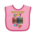 thumbnail image 1 of Inktastic Time to Get Cray Cray Crayons Humor Boys or Girls Baby Bib, 1 of 4