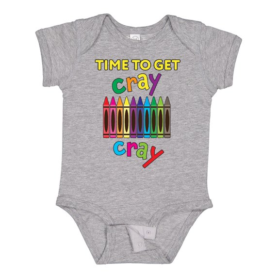 Inktastic Time to Get Cray Cray Crayons Humor Boys or Girls Baby Bodysuit