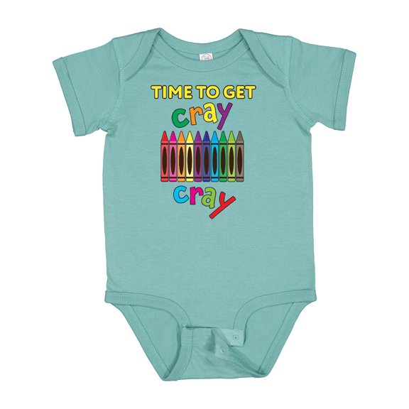 Inktastic Time to Get Cray Cray Crayons Humor Boys or Girls Baby Bodysuit