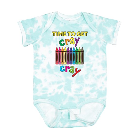 Inktastic Time to Get Cray Cray Crayons Humor Boys or Girls Baby Bodysuit