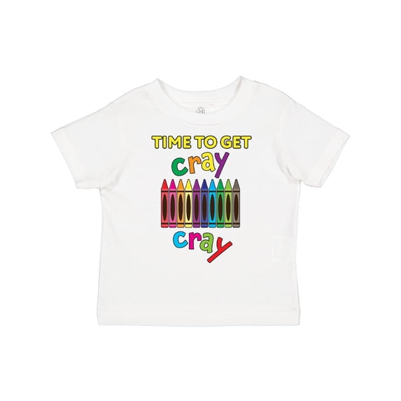 Inktastic Time to Get Cray Cray Crayons Humor Boys or Girls Toddler T-Shirt