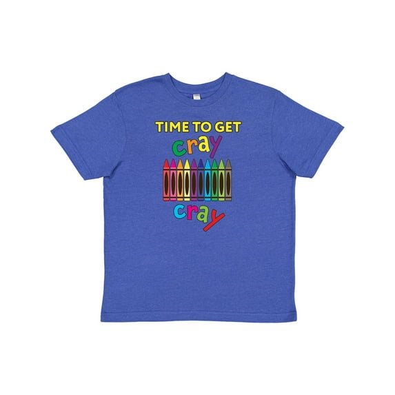 Inktastic Time to Get Cray Cray Crayons Humor Youth T-Shirt