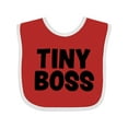 thumbnail image 1 of Inktastic Tiny Boss Boys or Girls Baby Bib, 1 of 4