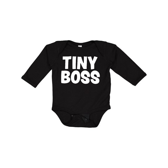 Inktastic Tiny Boss Boys or Girls Long Sleeve Baby Bodysuit