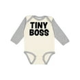 thumbnail image 1 of Inktastic Tiny Boss Boys or Girls Long Sleeve Baby Bodysuit, 1 of 5