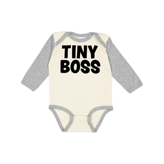 Inktastic Tiny Boss Boys or Girls Long Sleeve Baby Bodysuit