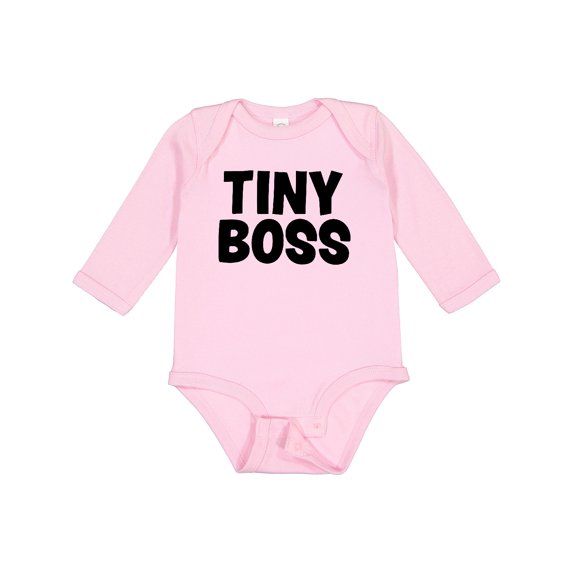 Inktastic Tiny Boss Boys or Girls Long Sleeve Baby Bodysuit