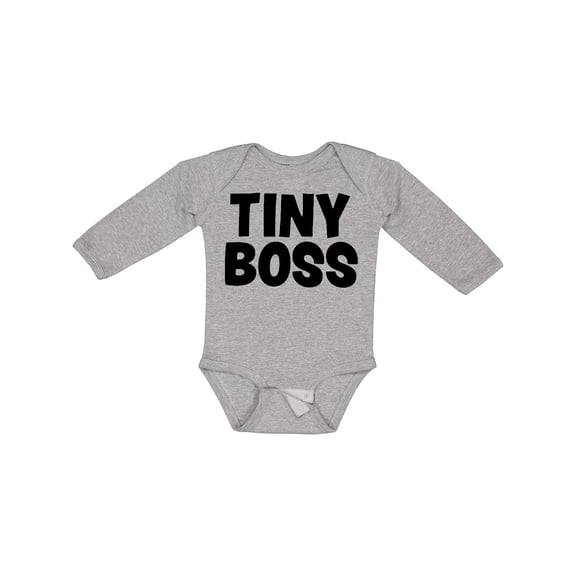 Inktastic Tiny Boss Boys or Girls Long Sleeve Baby Bodysuit