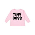thumbnail image 1 of Inktastic Tiny Boss Boys or Girls Long Sleeve Toddler T-Shirt, 1 of 5