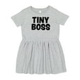 thumbnail image 1 of Inktastic Tiny Boss Girls Toddler Dress, 1 of 5