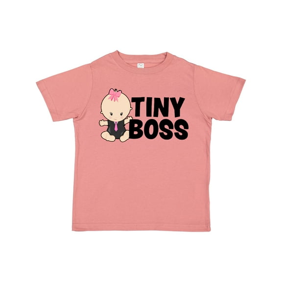 Inktastic Tiny Boss with Baby in Suit Girls Toddler T-Shirt