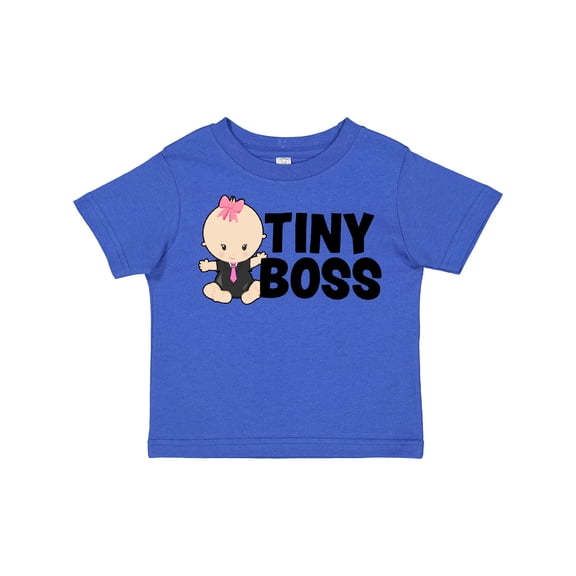 Inktastic Tiny Boss with Baby in Suit Girls Toddler T-Shirt