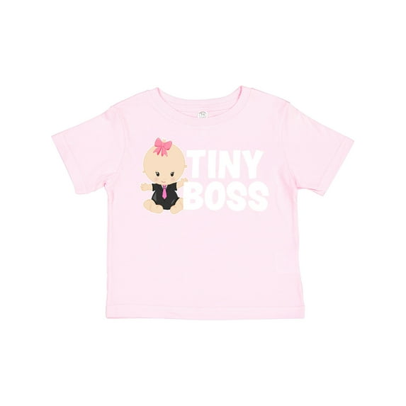 Inktastic Tiny Boss with Baby in Suit Girls Toddler T-Shirt