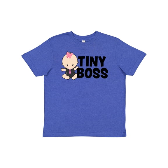 Inktastic Tiny Boss with Baby in Suit Youth T-Shirt