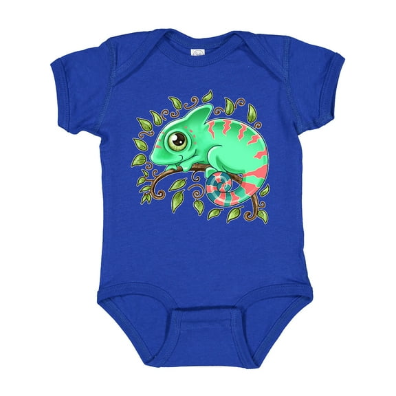 Inktastic Tiny, Cute Chameleon Boys or Girls Baby Bodysuit